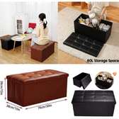 Pouffe de rangement 2places