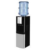 Distributeur d'eau chaud/froid noir argent compact