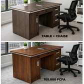 TABLE BUREAU 1m40 AVEC CHAISE