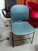 Chaise bureau bleu clair métal rembourrée confort