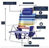 Chaise de plage pliable NAUTICA