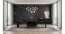 TABLE A MANGER 6PLACES 160X90CM NOIR C606 (1+6)