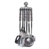 Set 7 ustensiles inox avec support