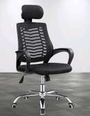 Chaise bureau ergonomique noire dossier maille réglable