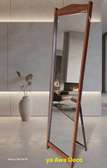 Miroir sur pied bois foncé grande hauteur élégant