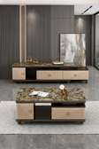 TABLE TELEVISEUR NOIR CAFE + TABLE BASSE 452