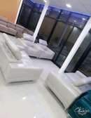 Salon 7places en similicuir et en tissu