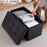 Poufe de rangement 2 place