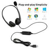 Casque USB filaire à réduction de bruit avec microphone