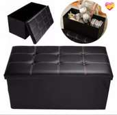 Pouffe de rangement 2places