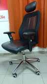 Chaise de bureau ergonomique noire réglable appui-tête