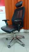 Chaise bureau ergonomique noir cuir synthétique réglable
