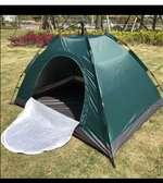 Tente camping 2 places dôme vert et orange imperméable