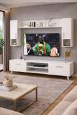 TABLE TELEVISEUR MFC42 BLANC TVB010 + TABLE BASSE MFC1013