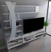 Meuble TV Duru blanc design moderne avec rangements