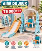Toboggan Enfant avec Balançoire Réglable
