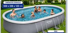 Bestway piscines géantes 550x330x122 cm familiale