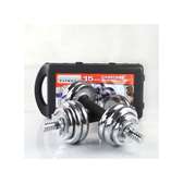 Kit d'haltères chromées 15Kg - York Fitness