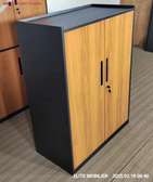Armoire rangement bois serrure double porte