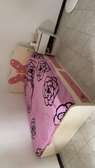 Lit et armoire enfant blanc rose  avec tiroirs intégrés