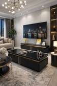 TABLE TELEVISEUR 180X40CM NOIR TV6316 + TABLE BASSE 120X60