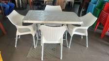 Salon jardin en plastique 6places