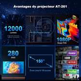 Videoprojecteur 12k lumens wifi bluetooth 200 pouces
