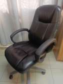 Fauteuil bureau ergonomique cuir synthétique noir