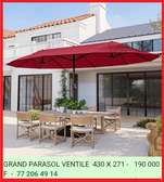 GRANDS PARASOLS VENTILES   460  X  270  Couleur Bordeaux