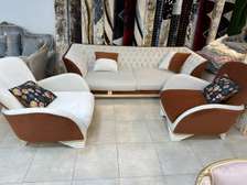 Salon de Luxe  en Velour Marron Beige