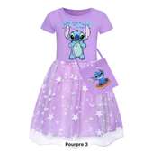 Robe avec un sac Petite Fille Longue Élégante