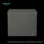 CONGELATEUR 340L HISENSE HORIZONTAL INVERTER GRIS FC-340DD