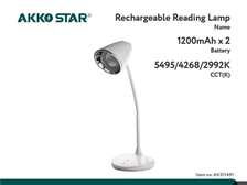 AKKO STAR Lampe de lecture rechargeable AK-511491