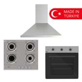 Kumtel set encastrable: hotte + plaque + four électrique