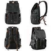 Sac à dos cuir multifonction Unisex noire