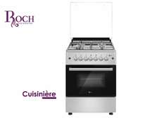 CUISINIERE 4FEUX ROCH 60X60 FULL OPTION GRIS