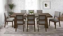Table à manger en bois + 8 chaises