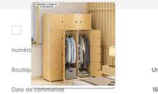 Armoire modulable 12 cubes plastique imitation bois