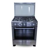 CUISINIÈRE ASTECH 5FEUX 80X60 A GAZ AVEC FOUR À GAZ INOX