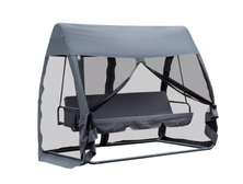 Balançoire De Jardin 3 Places Exterieur Convertible en Lit