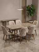 TABLE A MANGER 6CHAISES 80X170/80X130 BEIGE