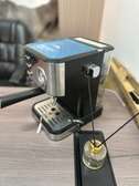 Machine expresso inox avec mousseur à lait et manomètre