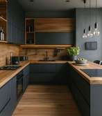 CUISINE MODERNE EN BOIS LAMINÉ