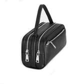 Sac de poignet en cuir véritable pour hommes