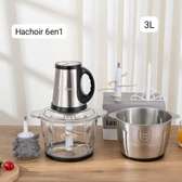 Hachoir multifonction 6 en 1 3L inox et verre