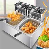 Friteuse électrique 2 compartiments