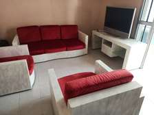Ensemble Salon 5plcs + meuble télé en bois massif