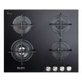 PLAQUE 4FEUX ENCASTRABLE ELBA 60X60 A GAZ NOIR ELIO