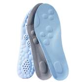 Semelles sport mousse mémoire gel bleu ajustables