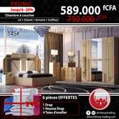 Ensemble chambre 6 pièces design moderne blanc